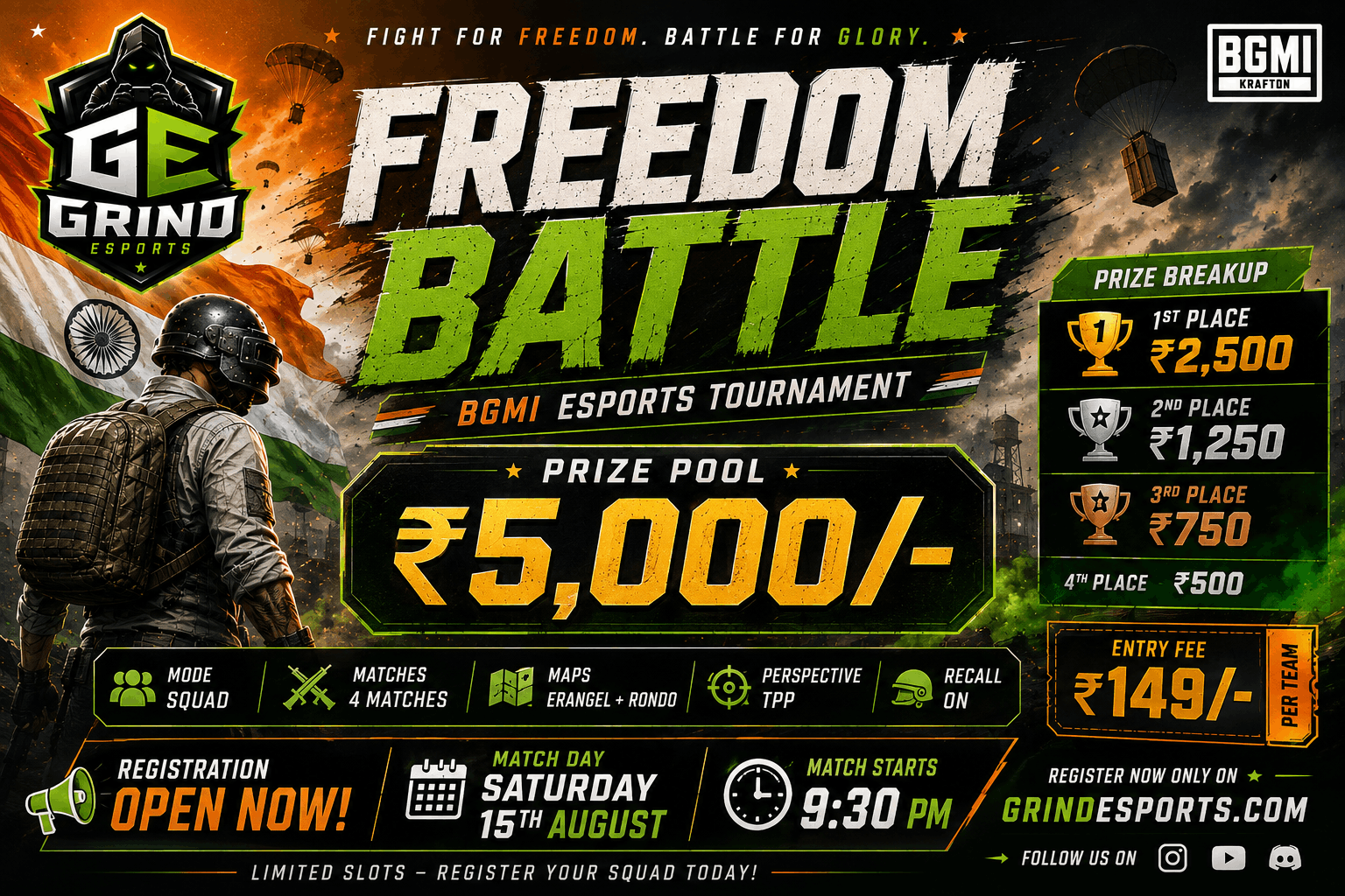 FREEDOM BATTLE — BGMI TOURNAMENT